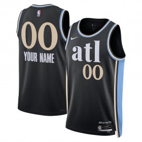 Camiseta Hombre Atlanta Hawks Personalizadas 2023-24 Nike City Edition Negro Swingman